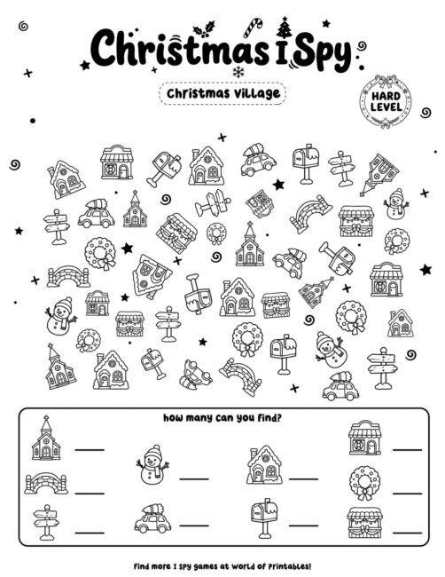 Christmas Village - Hard Christmas I Spy
