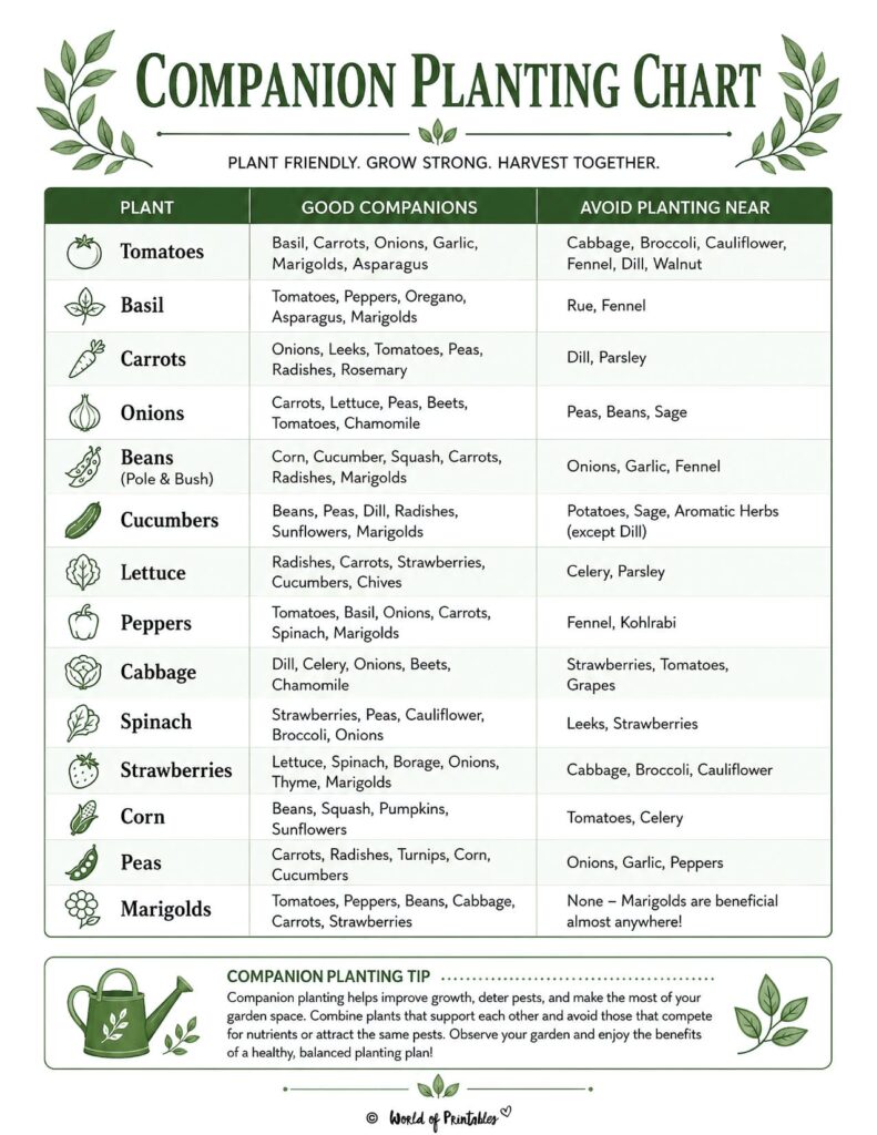 Companion Planting Chart