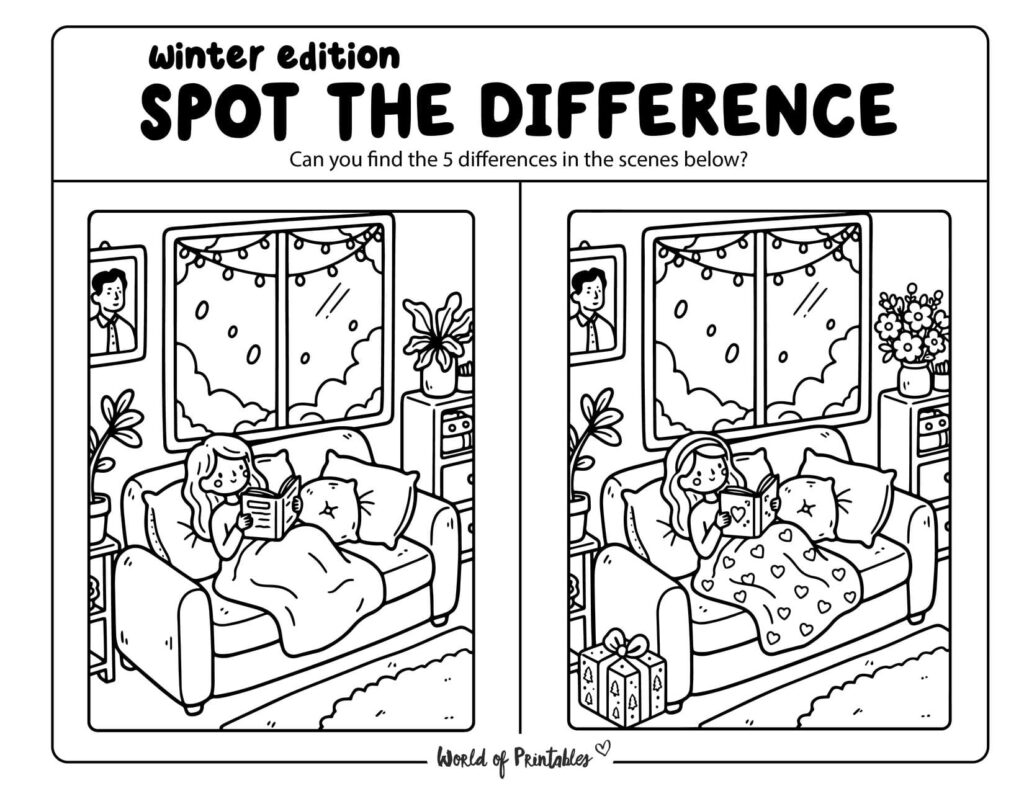 Cozy Reads Winter Spot the Difference