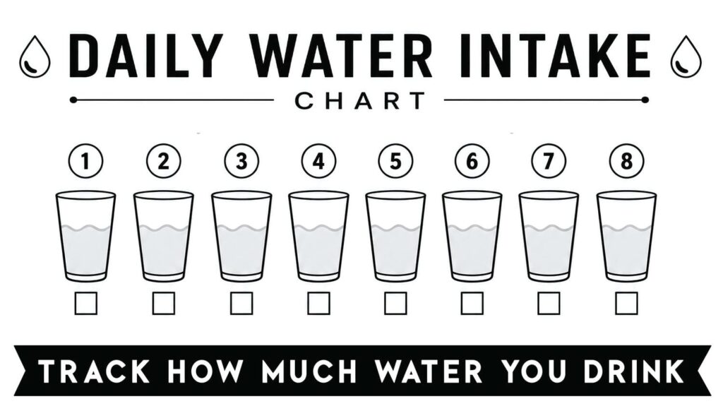 Daily Water Intake Chart Featured