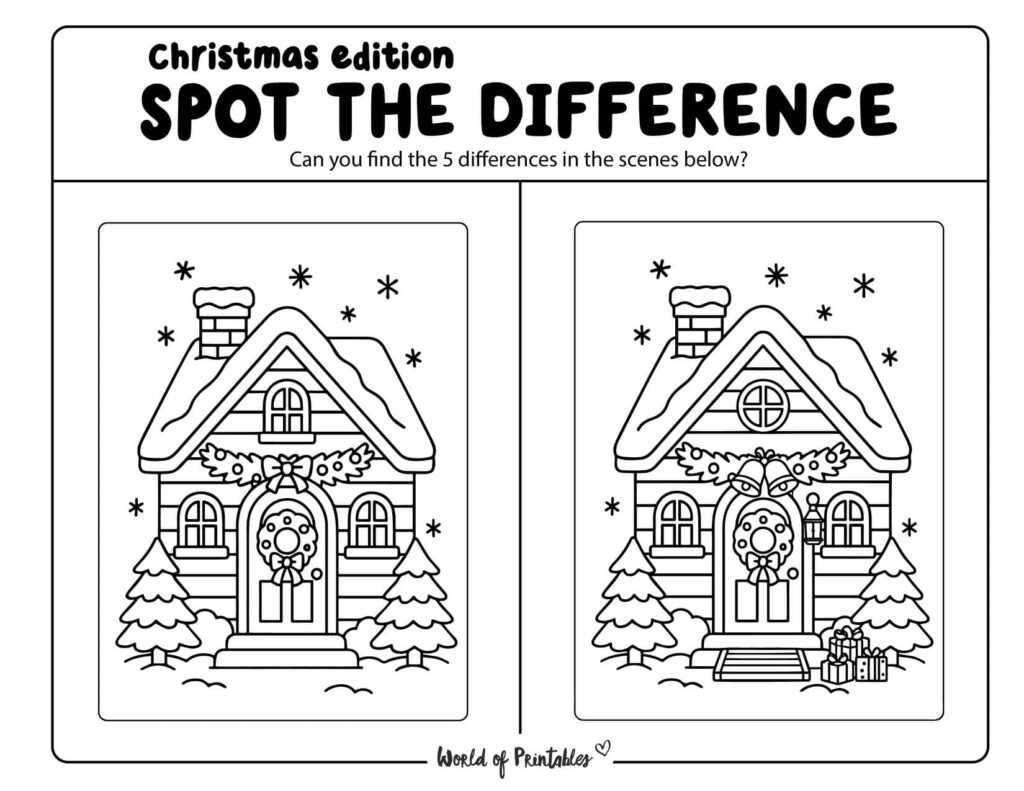 Festive House Christmas Spot the Difference