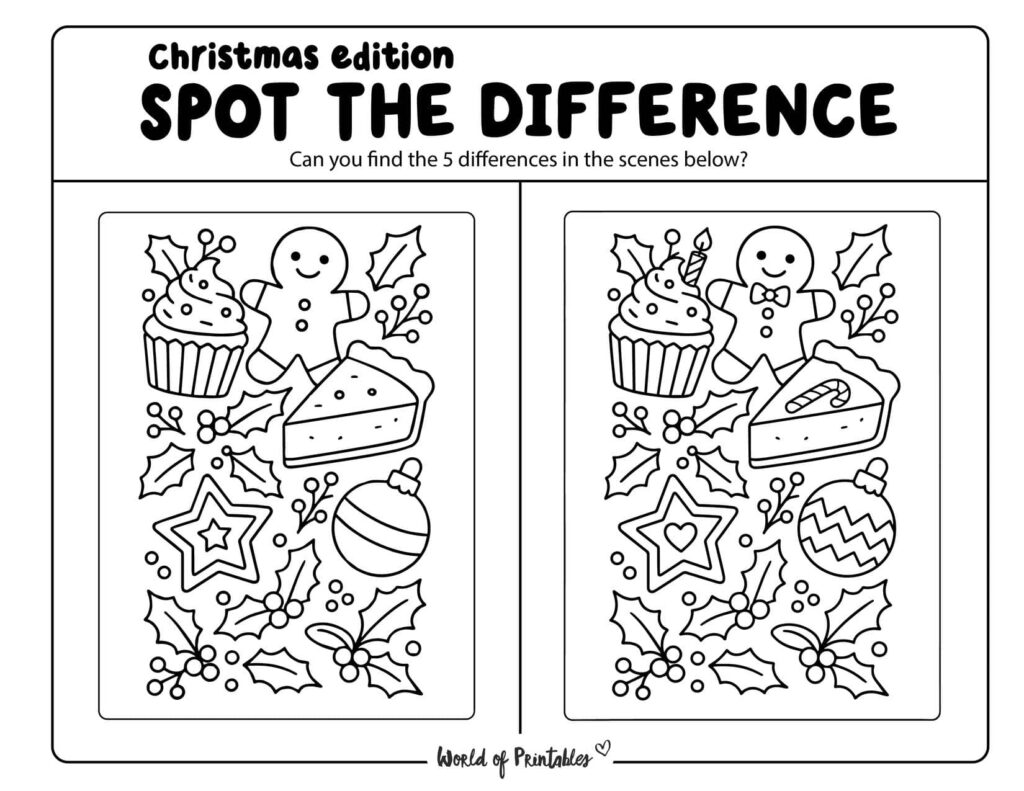 Festive Treats Christmas Spot the Difference