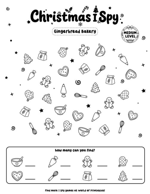 Gingerbread Bakery - Medium Christmas I Spy