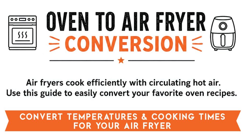 Oven to Air Fryer Conversion Chart Featured