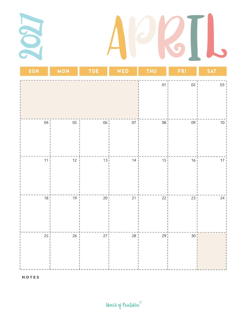 Printable April 2027 Calendar Design 218