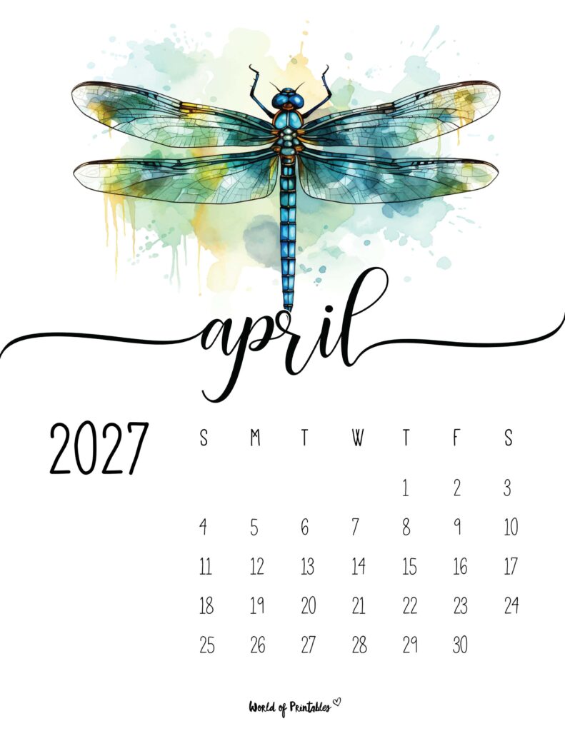 Printable April 2027 Calendar Design 222