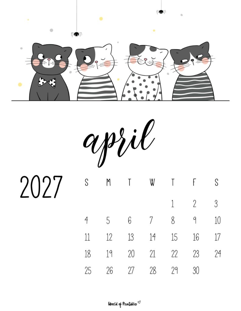 Printable April 2027 Calendar Design 40