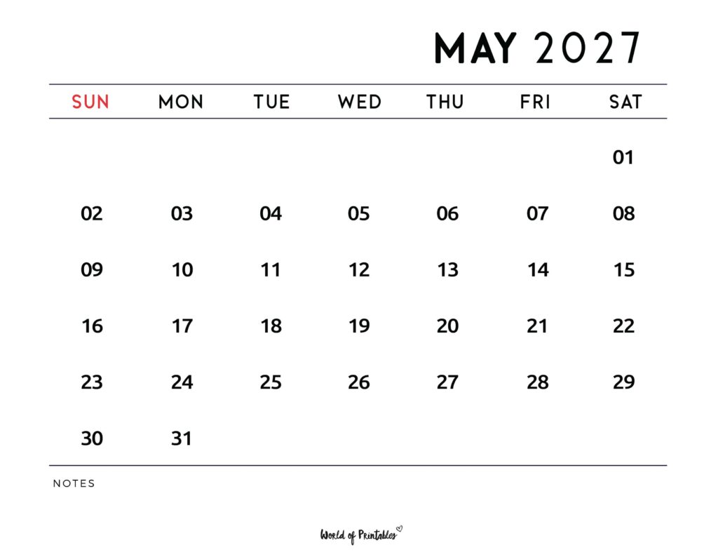 Printable May 2027 Calendar Design 112