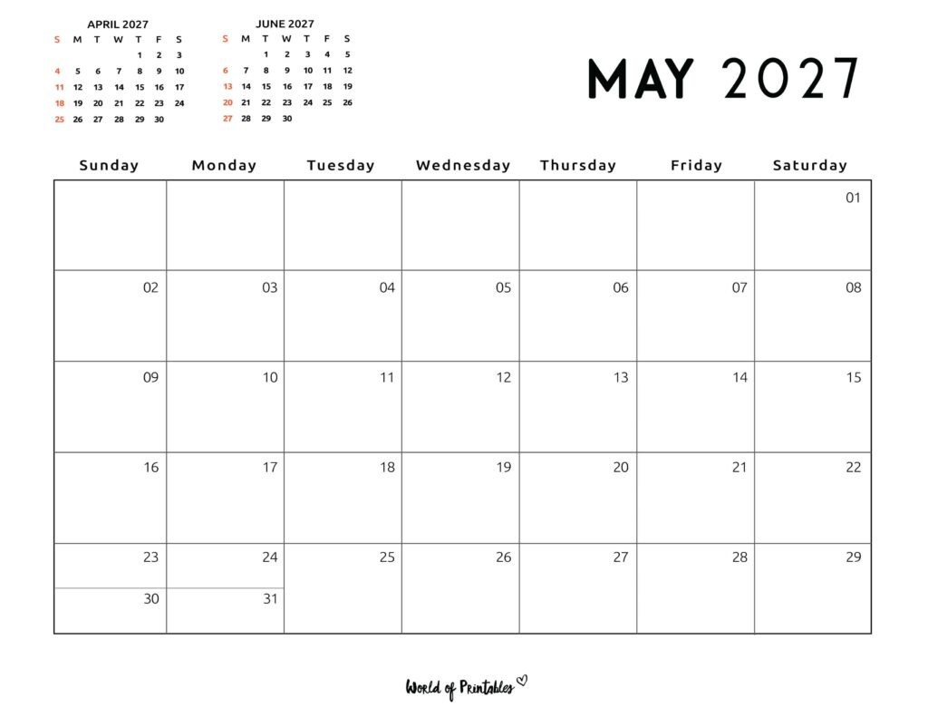 Printable May 2027 Calendar Design 118