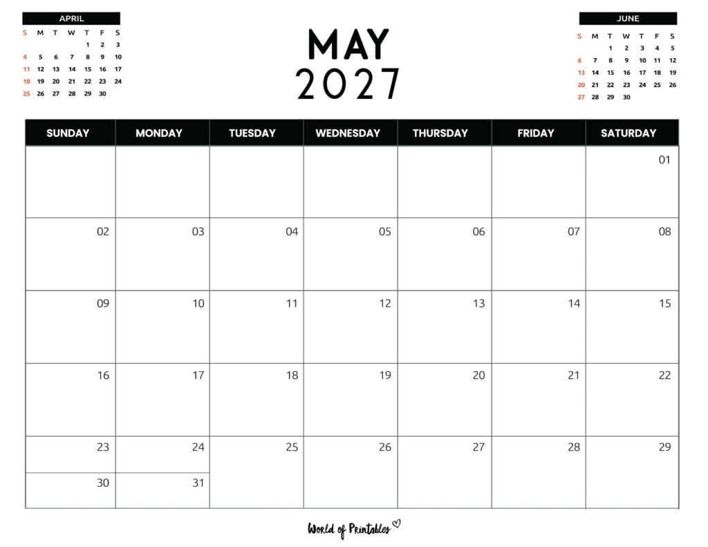 Printable May 2027 Calendar Design 120