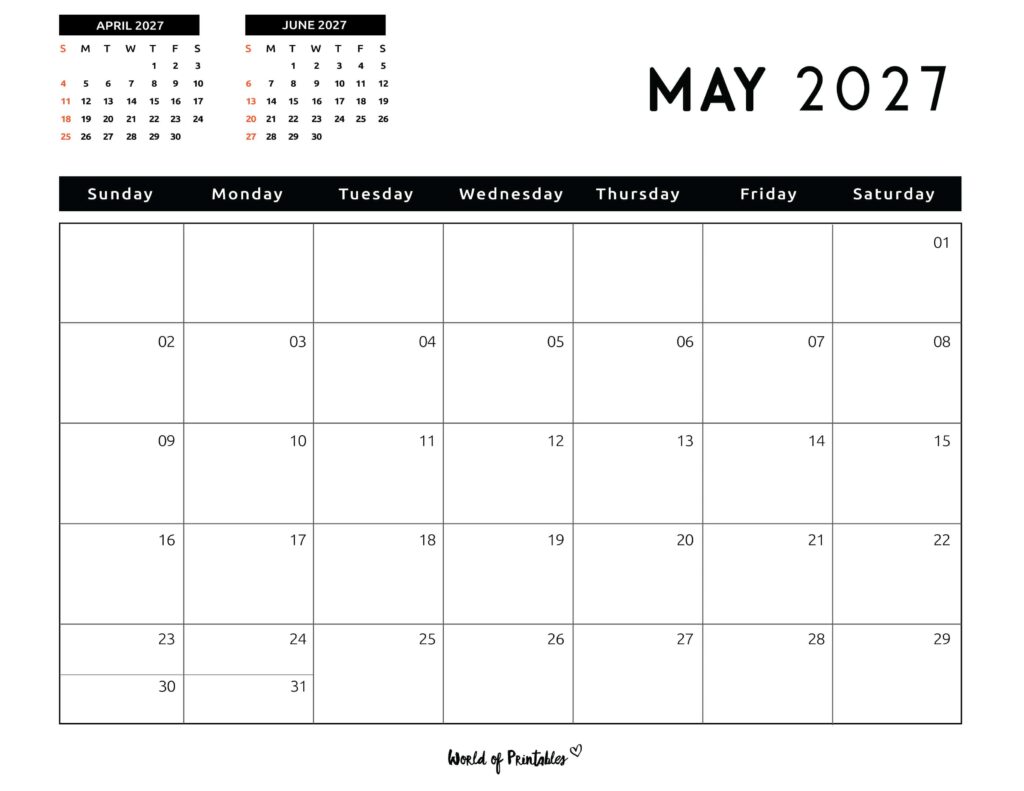 Printable May 2027 Calendar Design 122