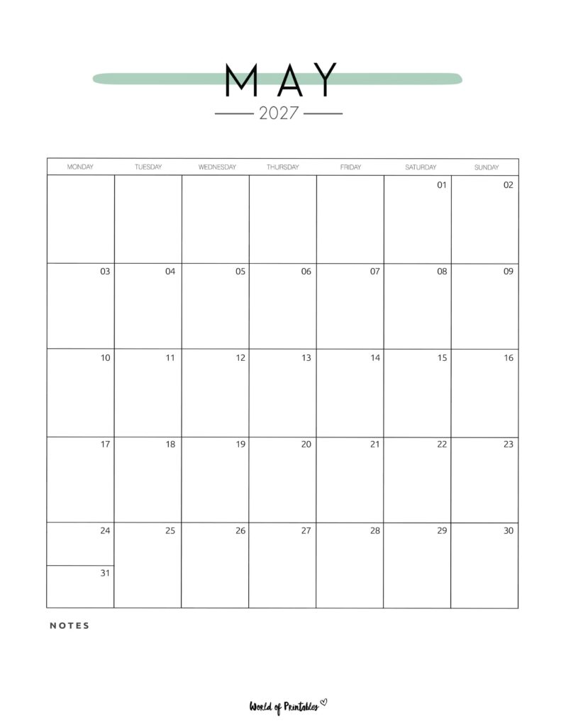Printable May 2027 Calendar Design 209