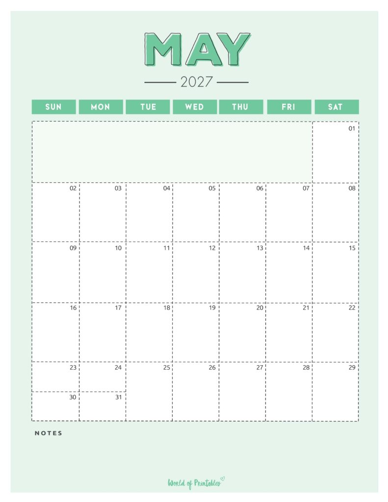 Printable May 2027 Calendar Design 213