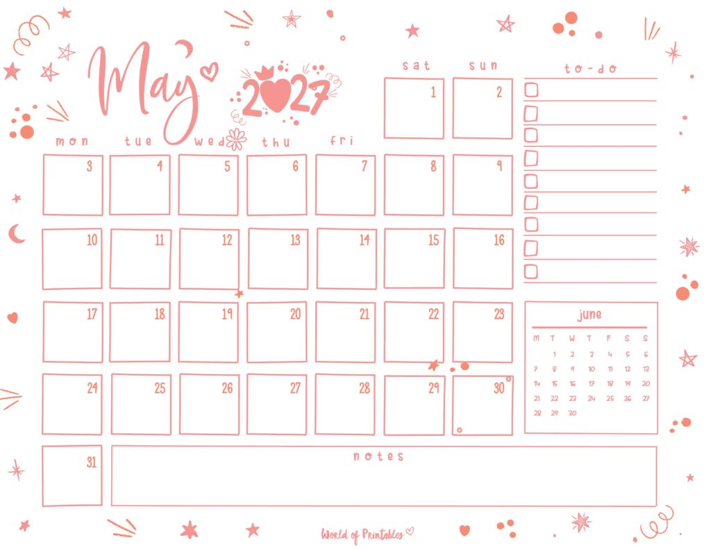 Printable May 2027 Calendar Design 221