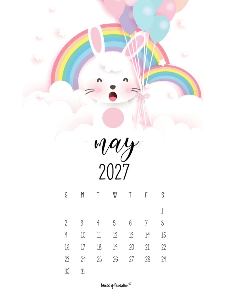Printable May 2027 Calendar Design 32