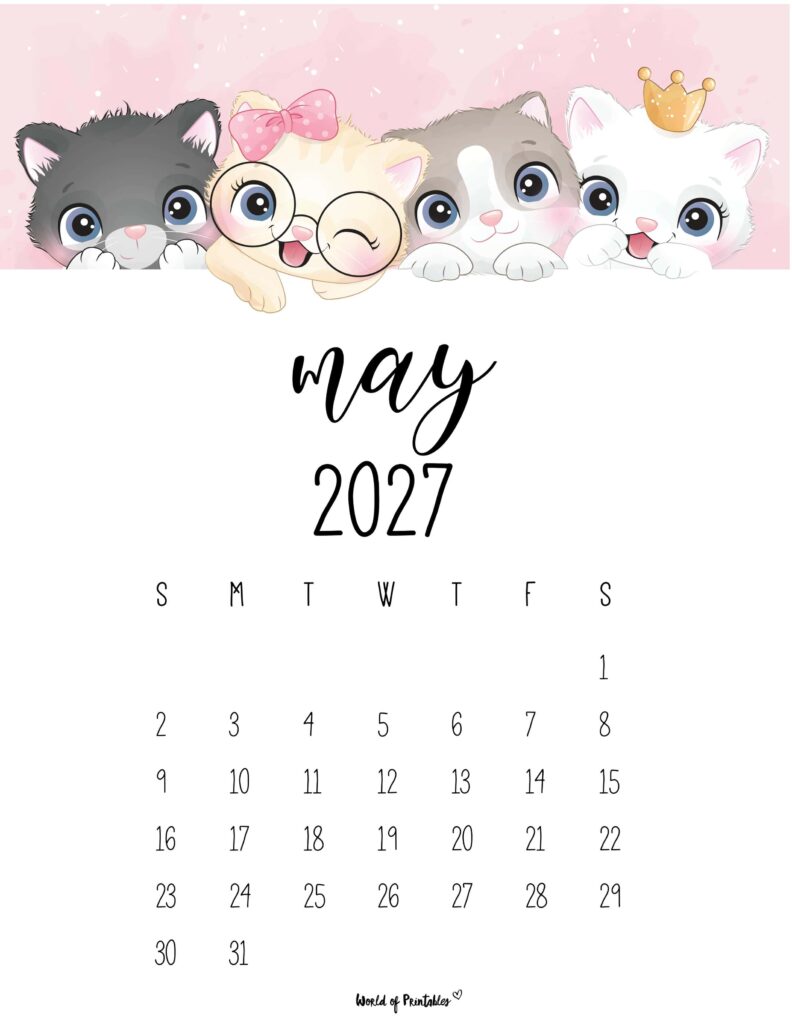 Printable May 2027 Calendar Design 33