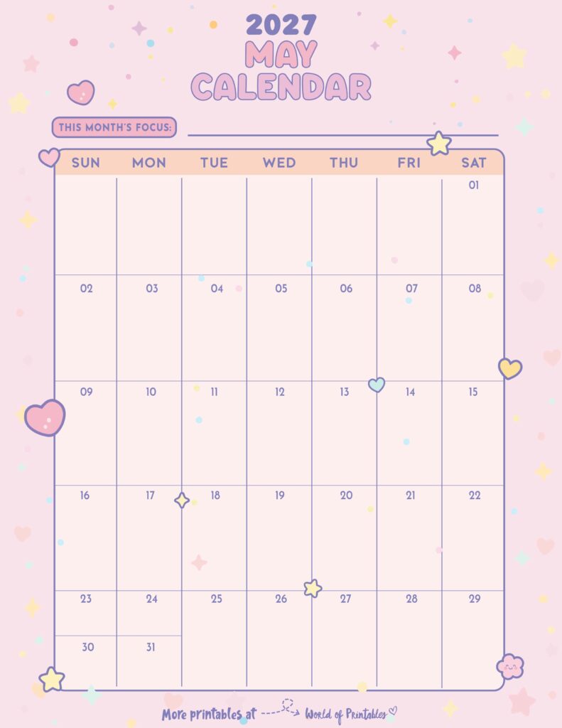 Printable May 2027 Calendar Design 343
