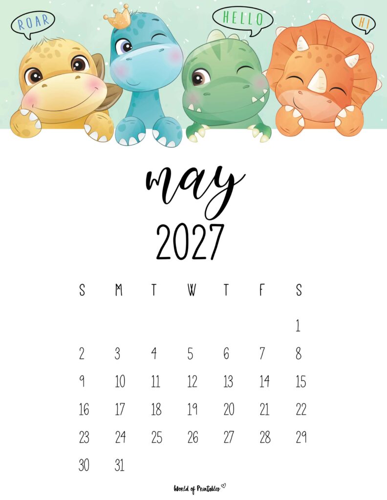 Printable May 2027 Calendar Design 35