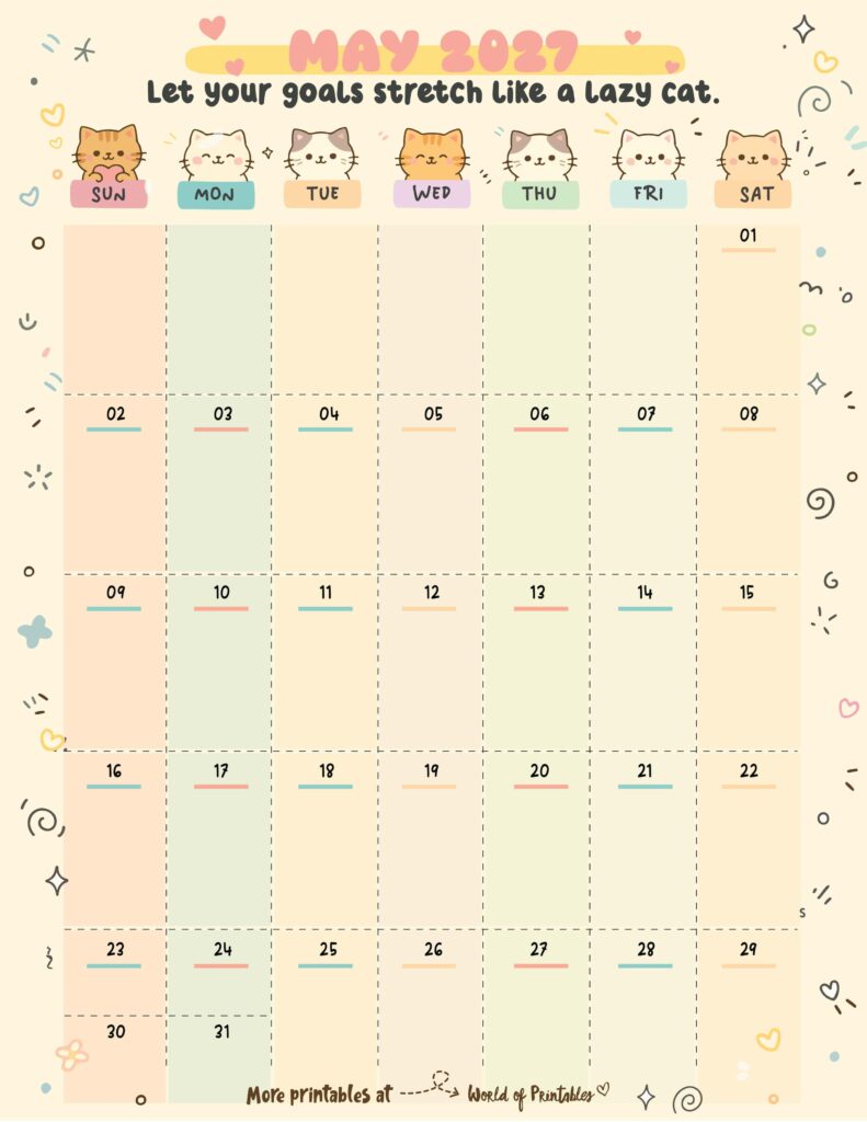 Printable May 2027 Calendar Design 360