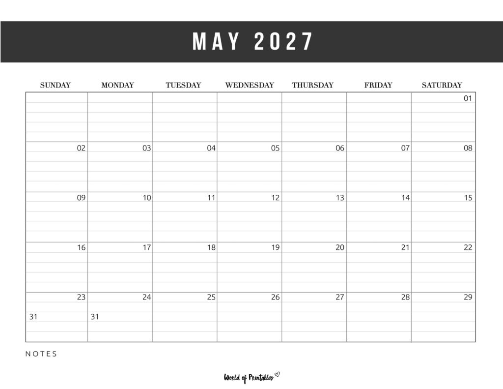 Printable May 2027 Calendar Design 372