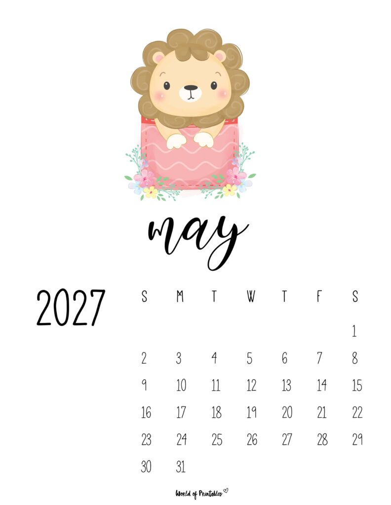 Printable May 2027 Calendar Design 38