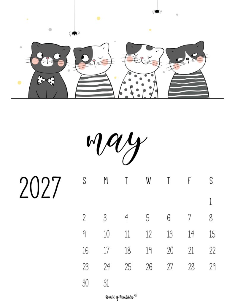 Printable May 2027 Calendar Design 40