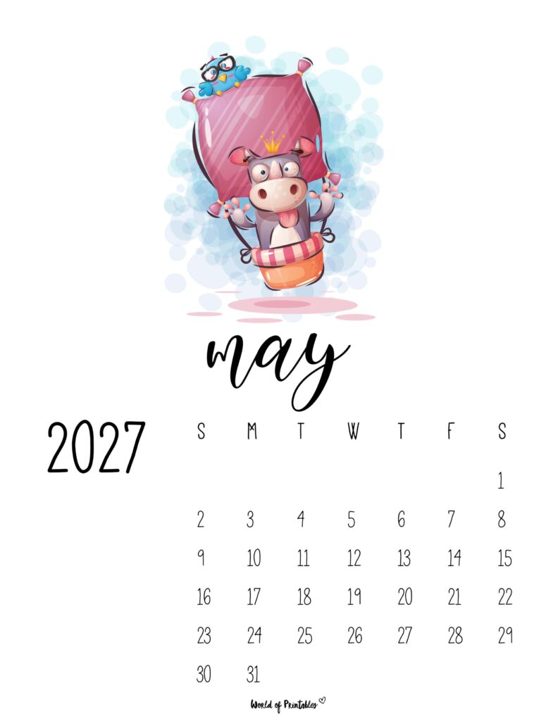 Printable May 2027 Calendar Design 41