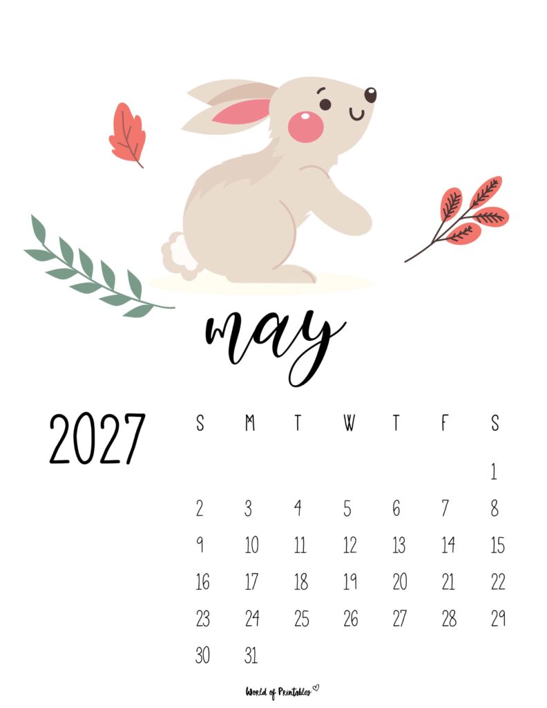 Printable May 2027 Calendar Design 42