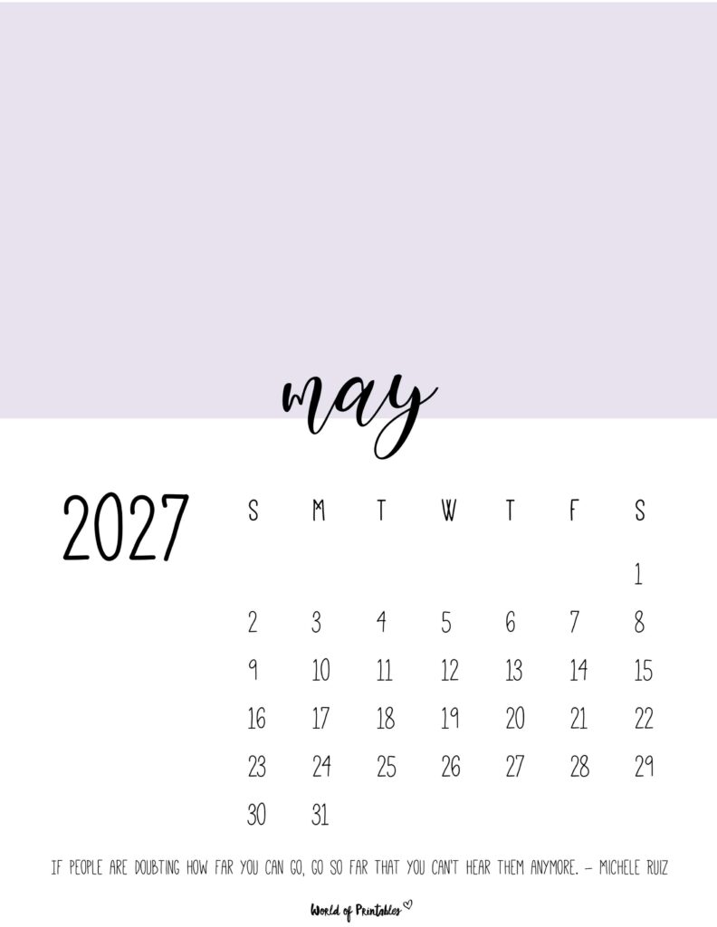 Printable May 2027 Calendar Design 54