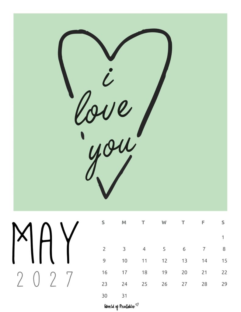Printable May 2027 Calendar Design 60