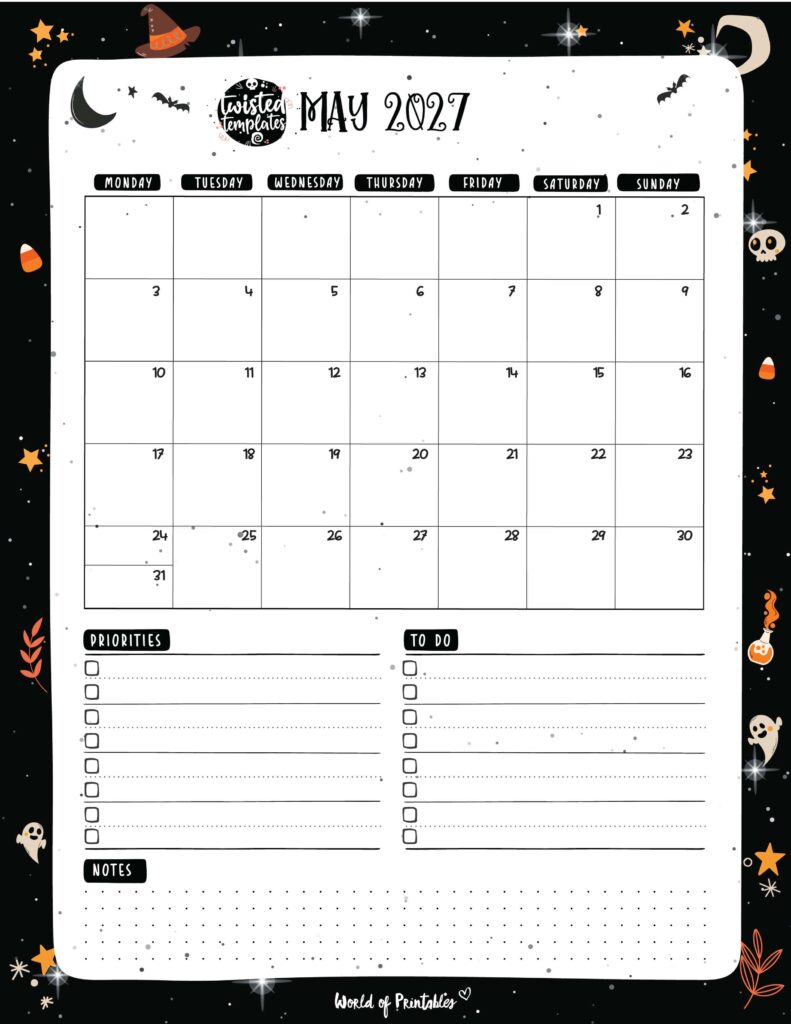Printable May 2027 Calendar Design 87