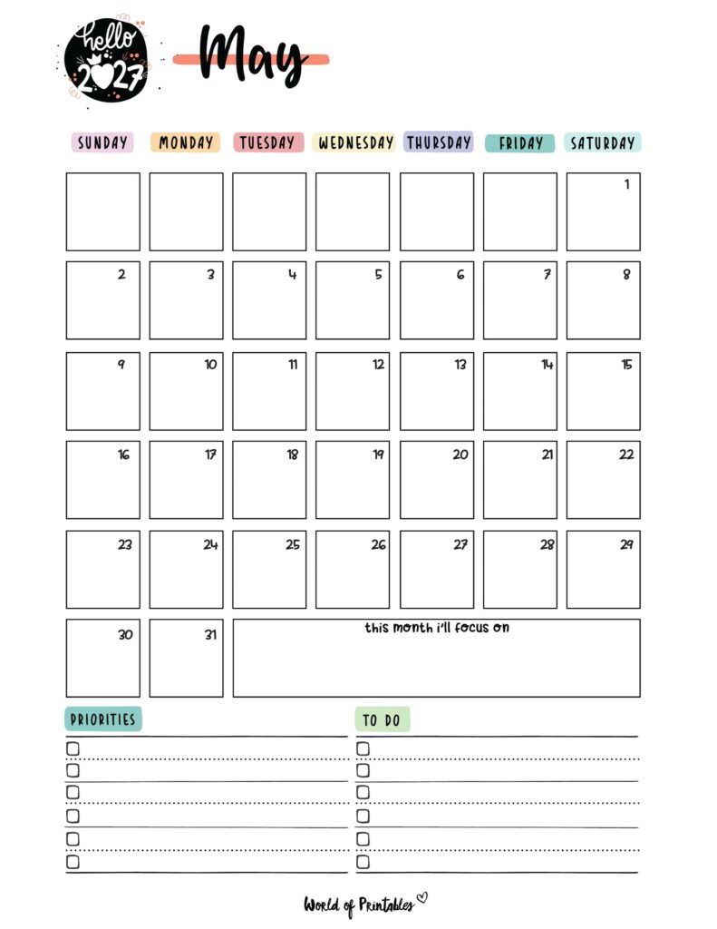 Printable May 2027 Calendar Design 90