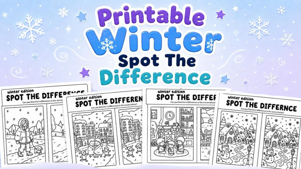 Printable Winter Spot The Difference