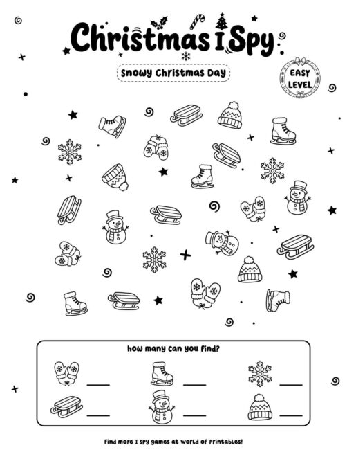Snowy Christmas Day - Easy Christmas I Spy