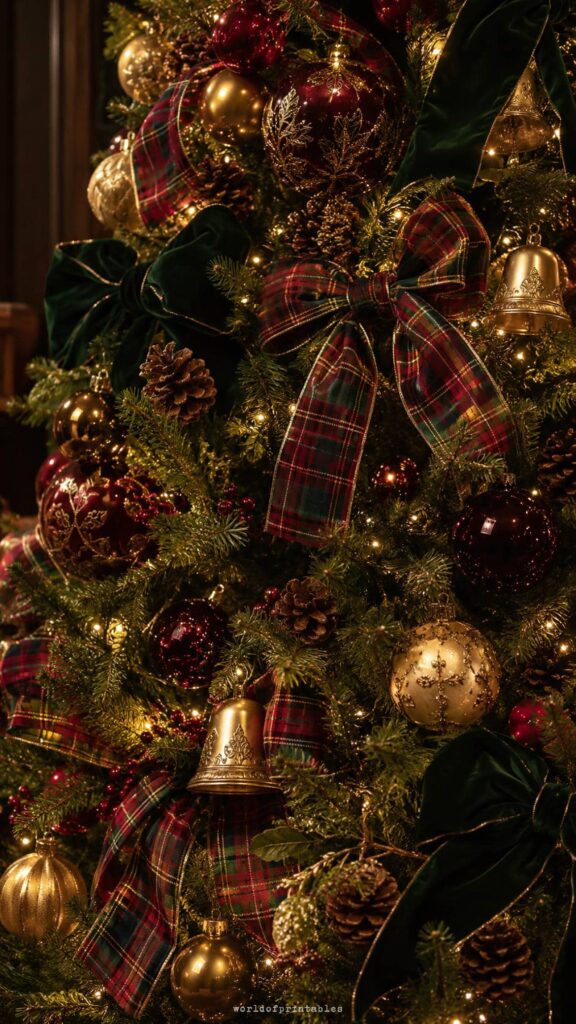 luxury christmas tree close up wallpaper