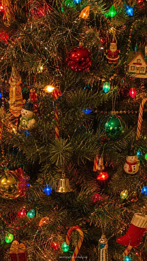nostalgic christmas tree wallpaper