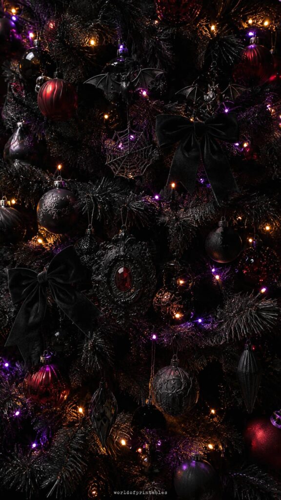 spooky christmas tree wallpaper
