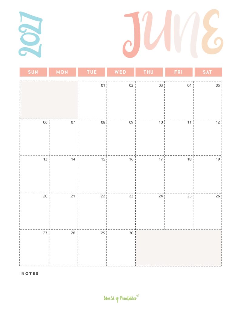 Printable June 2027 Calendar Design 218