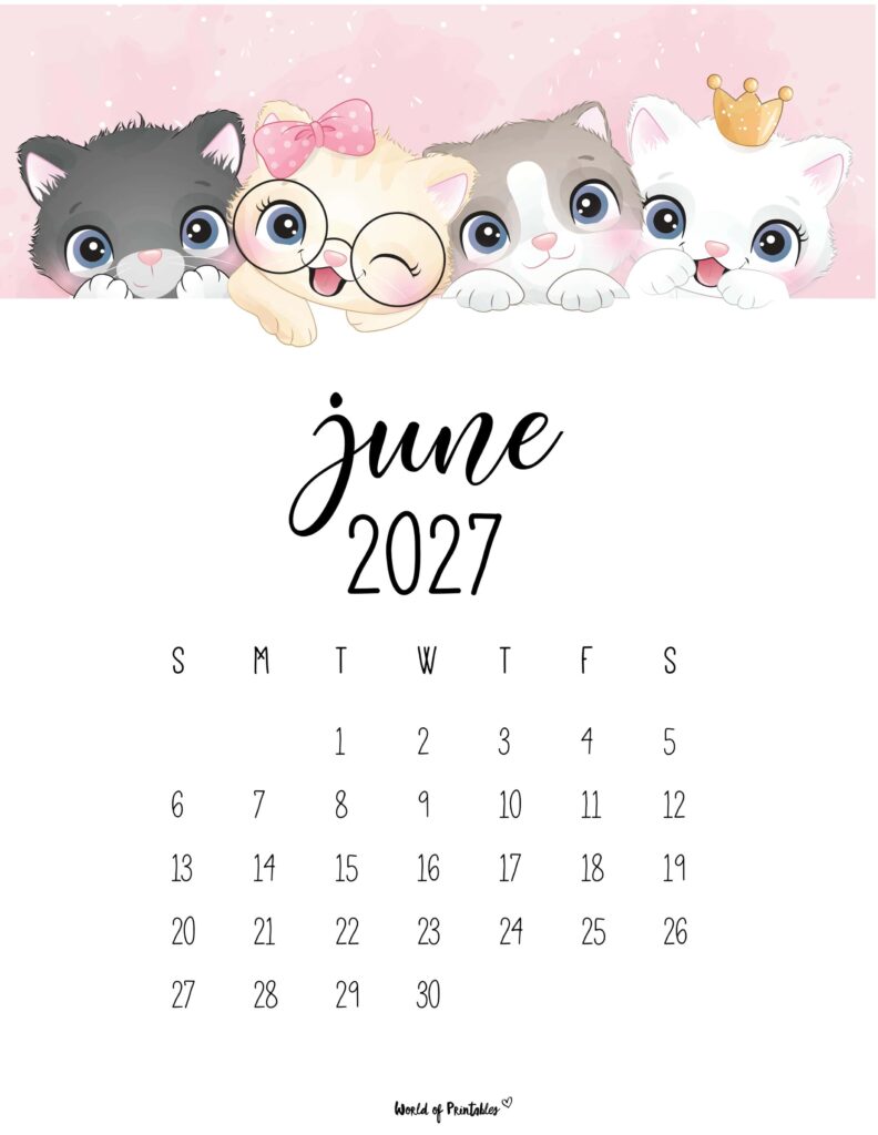 Printable June 2027 Calendar Design 33