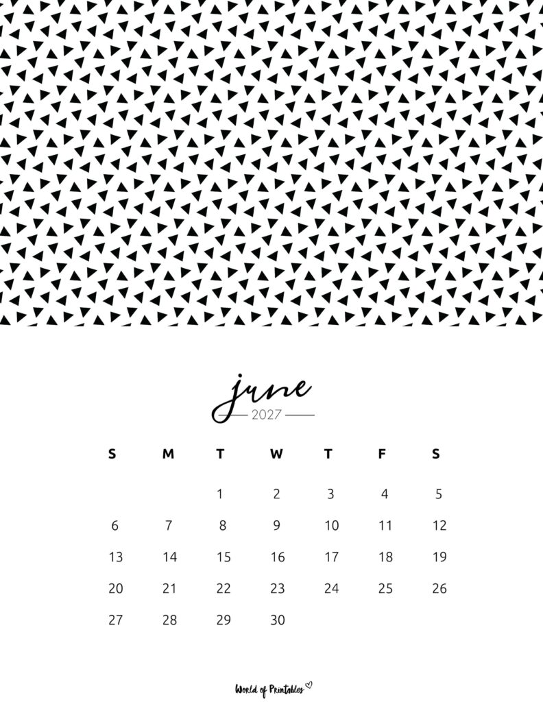 Printable June 2027 Calendar Design 61