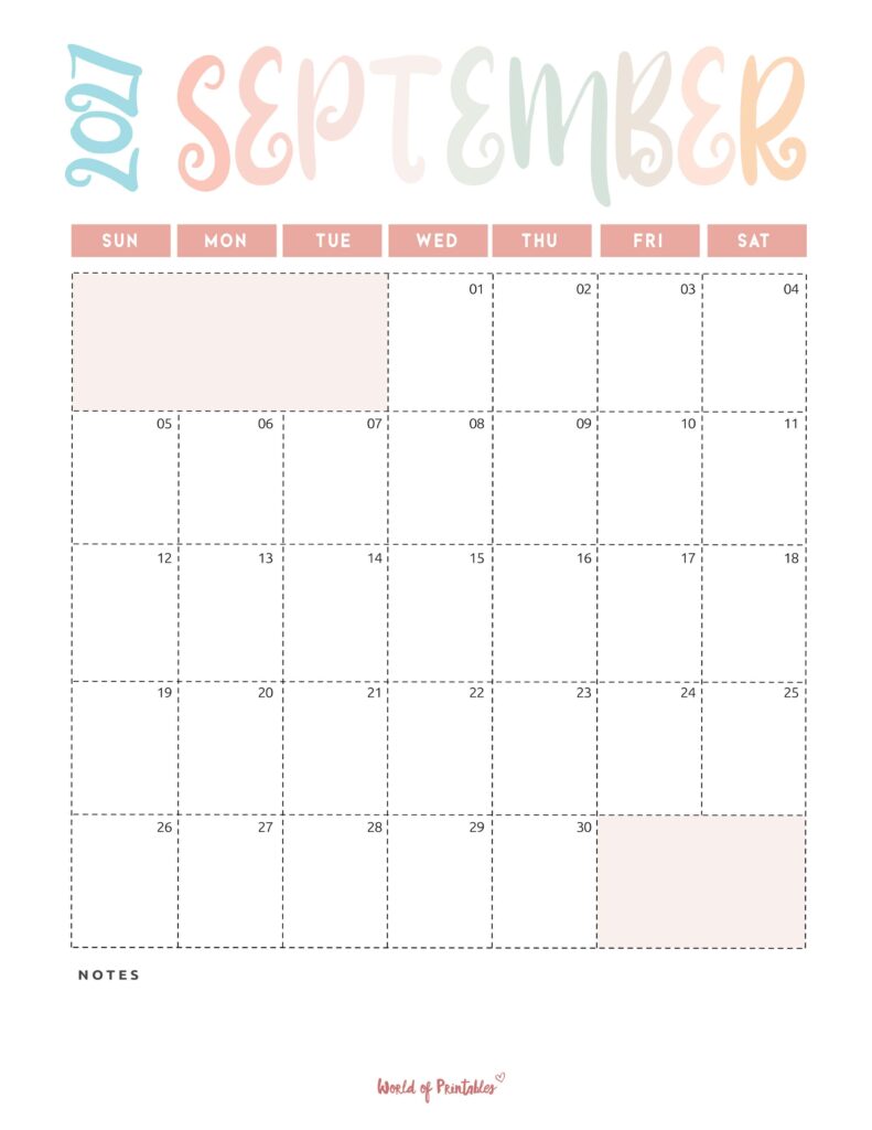 Printable September 2027 Calendar Design 218