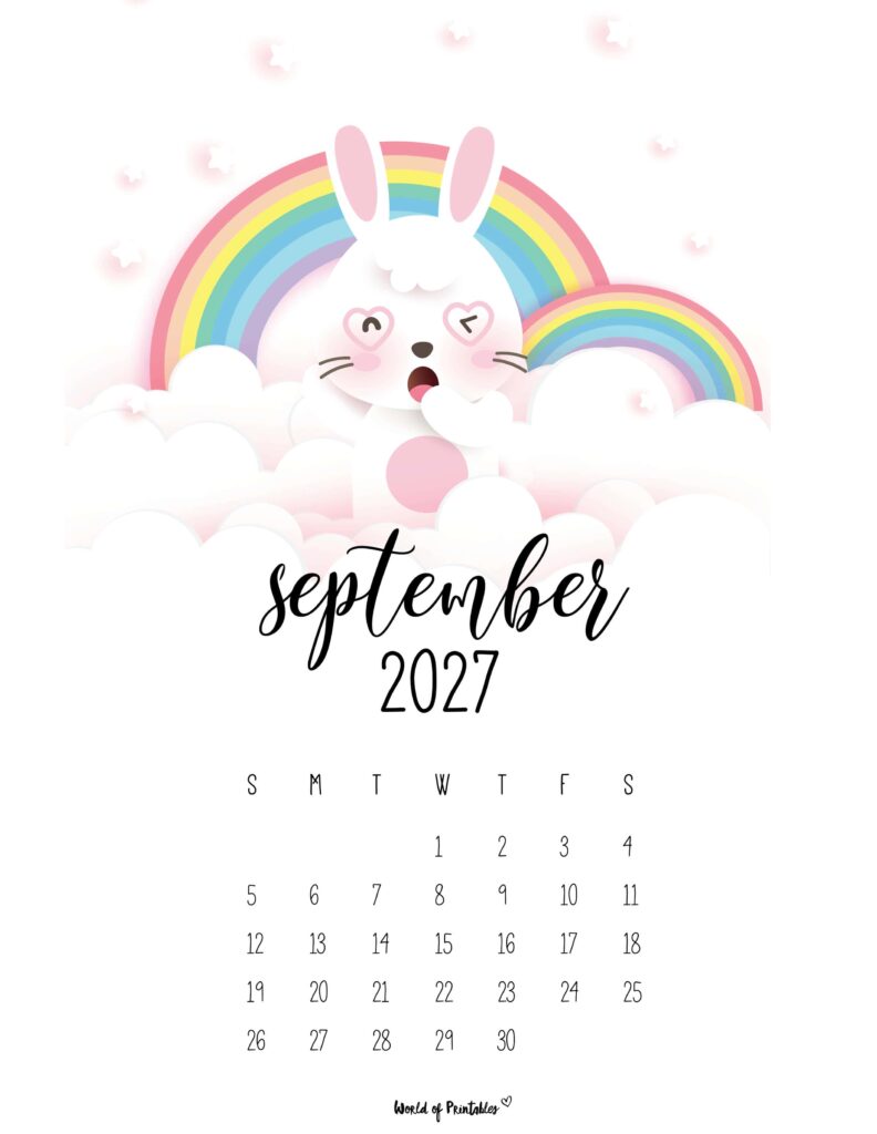 Printable September 2027 Calendar Design 32
