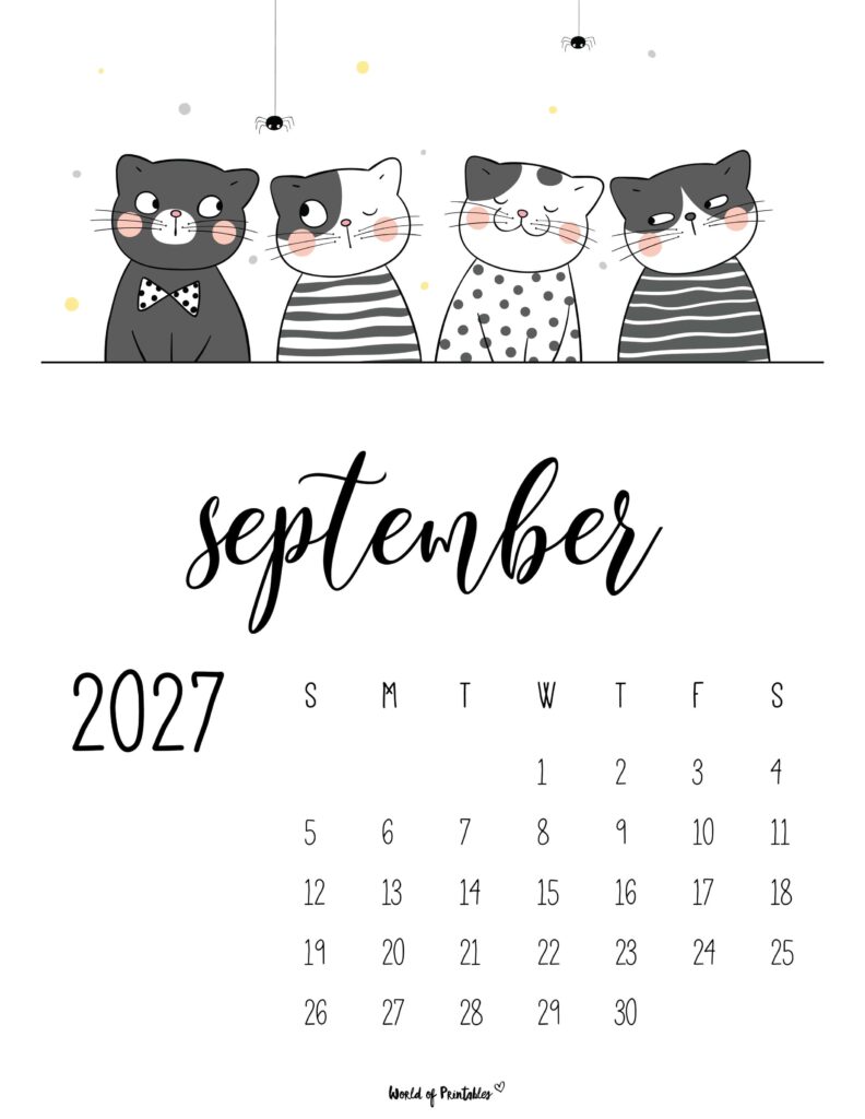Printable September 2027 Calendar Design 40