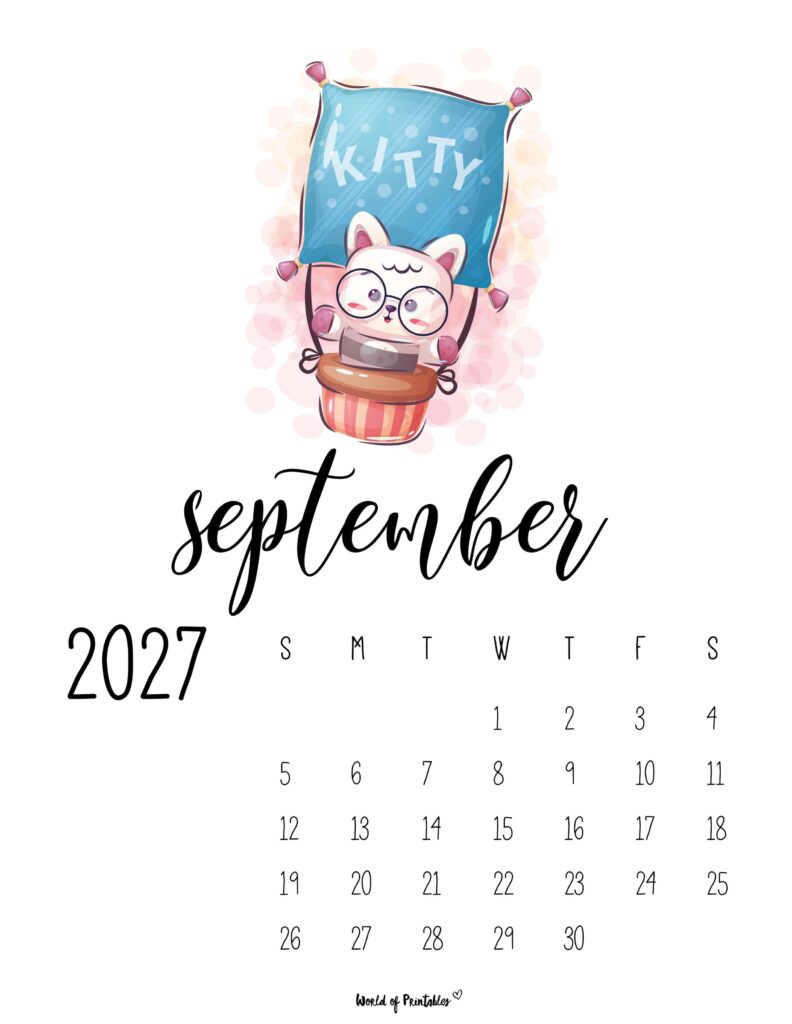 Printable September 2027 Calendar Design 41