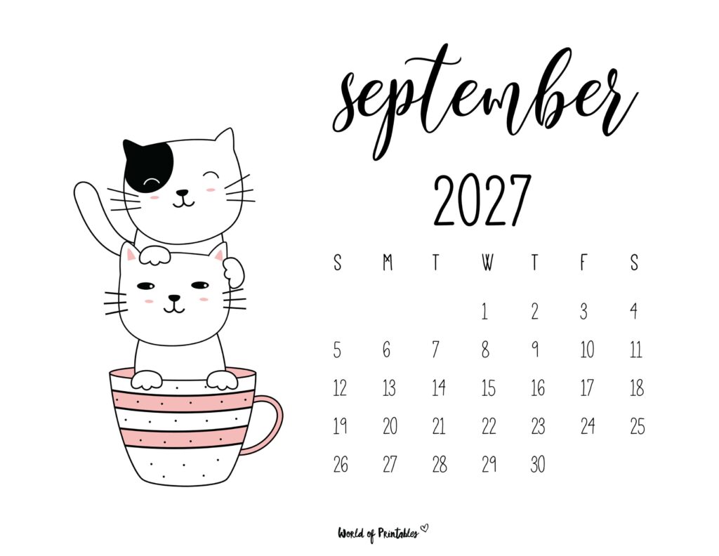 Printable September 2027 Calendar Design 48